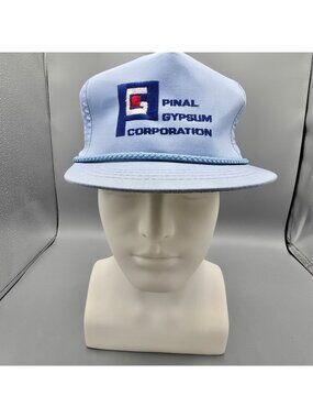 Vintage Pinal Gypsum Corporation Coolidge, AZ Blue Town Talk Five Panel Hat